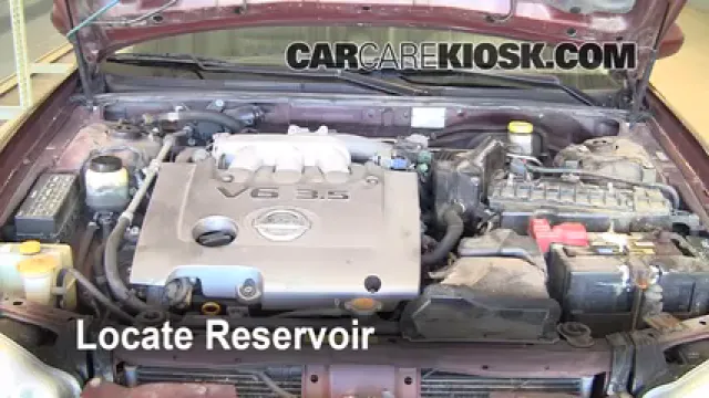 2002 Nissan Maxima GLE 3.5L V6 Liquide essuie-glace Ajouter du liquide